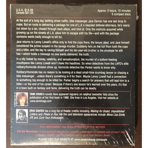Kill The Messenger Tami Hoag Audiobook CD Discs Abridged Read by Erik Davies - Picture 2 of 4